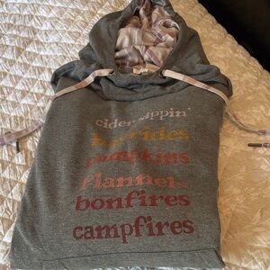 Maurices Gray Hoodie with Multicolor Text